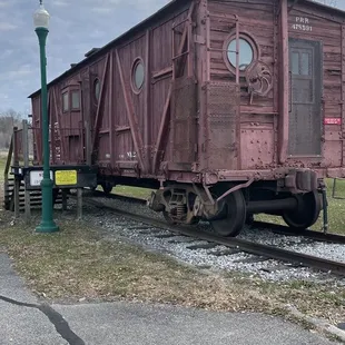 a train car on the tracks