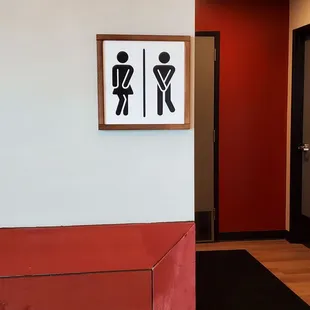 Restrooms this way