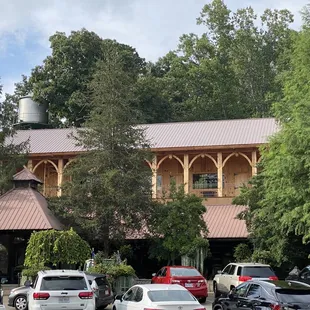 Outside of the restaurant.