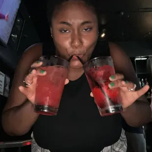 Tequila sunrise and vodka and cranberry !