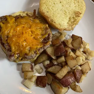 Breakfast sandwich with no egg &amp; home fries