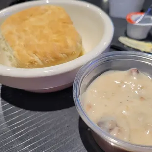 The GREATEST sausage gravy I have had in decades!  The biscuit, a big letdown.