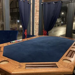 Poker table upstairs
