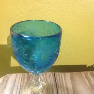 Handblown etched glassware