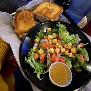 The Rachel Sandwich and a side salad