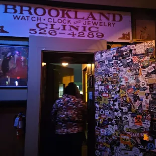 a person entering the door