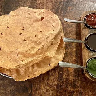 Pappadum with Chutneys