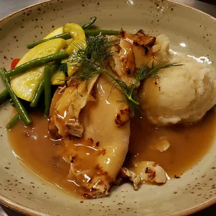 Open faced hot turkey