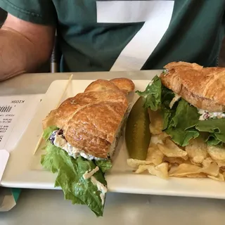 Gourmet Chicken Salad Croissant Sandwich