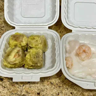 Xíu mại, bánh cuốn tôm