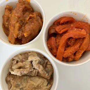 Phoenix Claws, Beef Tripe Stew, Bean Curd Rolls