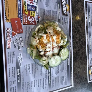 Fresh side salad fixin's