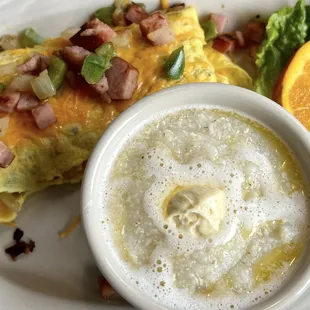 Denver omelette with grits