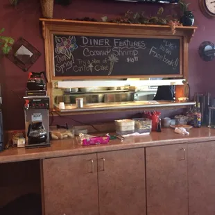 Just love to sit at the counter and watch the cooks