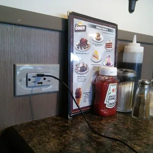 Sexy usb charger at the table