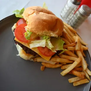 California Burger and fries