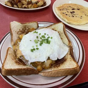 Brisket Hash Breakfast and 1 Piece Chocolate Chip Pancake 9/17/22