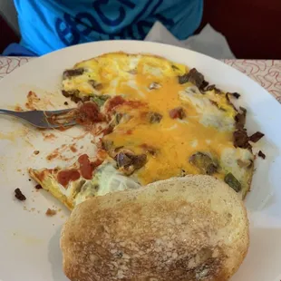 Italian Scramble with side of marinara