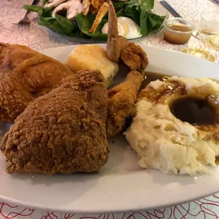 The fried chicken is delicious and massive for a good price!