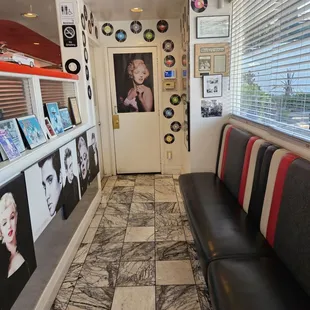 More interior, waiting area leading to the gender neutral toilet room