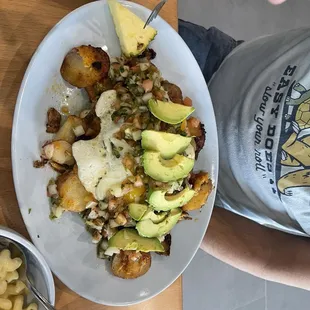 Huevos rancheros with chicken!