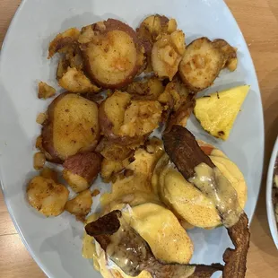 The Benny Club with house potatoes