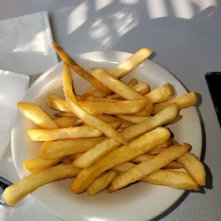 a plate of french fries