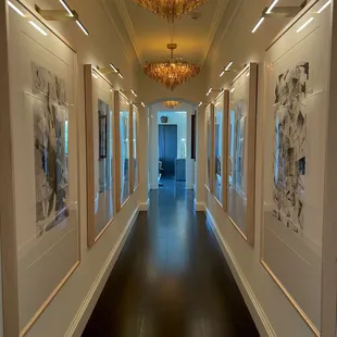 One of the various hallways on the second floor leading to a showrom!