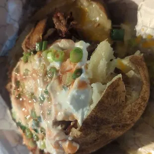 Pulled pork baked potato