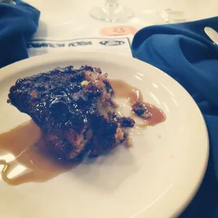 a piece of meat on a plate