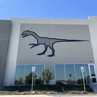 You know you're at the right place when you see these dinosaurs on the building!