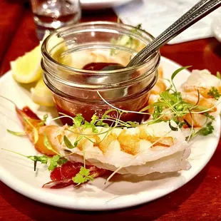 a plate of food on a table