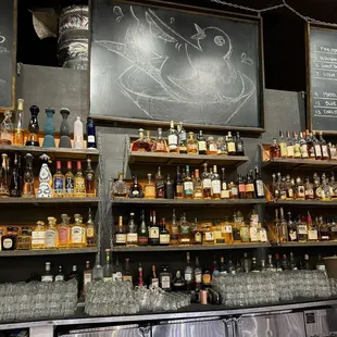 a chalkboard with a chalk drawing of a bird on it