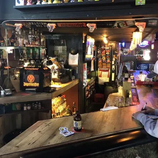 a man sitting at the bar
