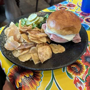 Ham and cheese on brioche