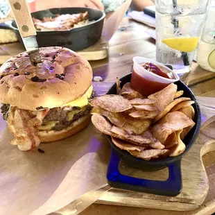 Louisiana Cheese Burger-blackened burger with southern remoulade &amp; bacon