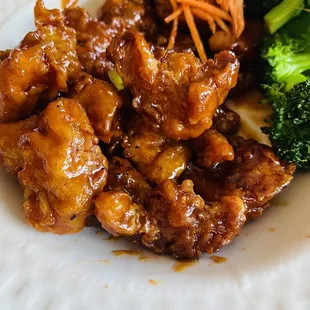 Crispy orange chicken