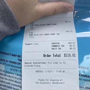 example receipt