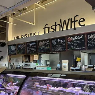 a display of various types of fish