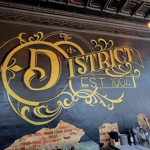 a mural on the wall of a bar