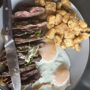 Steak and eggs