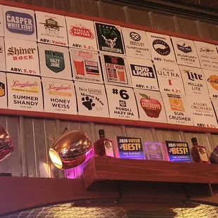 List of their draft beers