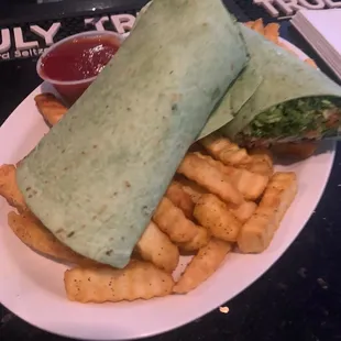 Chicken wrap (get Buffalo sauce and ranch for best time ever)