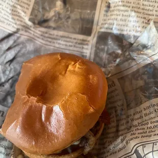 Nothing like a fresh burger so good! Bacon n blue!