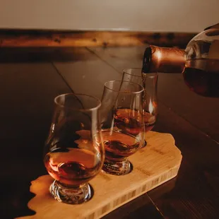 The dive slide features 3 of the local small batch distilleries you choose