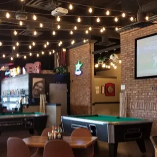 a pool table and billiards tables