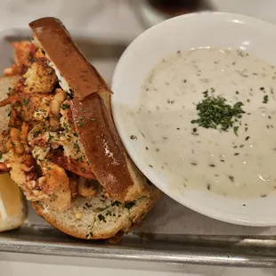 Lobster Roll &amp; New England Clam Chowder
