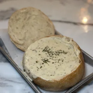 Chowder Bread Bowl - the bread was a bit stale