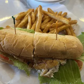BLACKENED CATFISH PO BOY