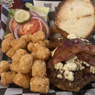 Blue cheese burger